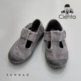 갤러리 뷰어로 이미지로드, <Cienta>T strap black sole shoes - GRAY 77777
