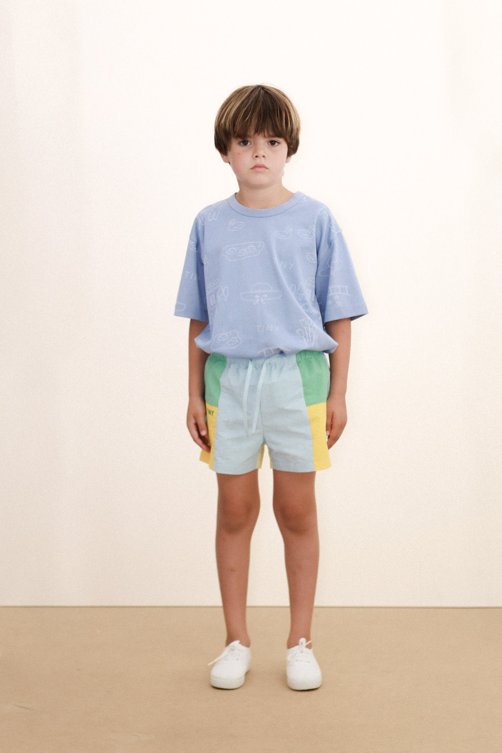 <TINYCOTTONS> Color Block Woven Shorts
