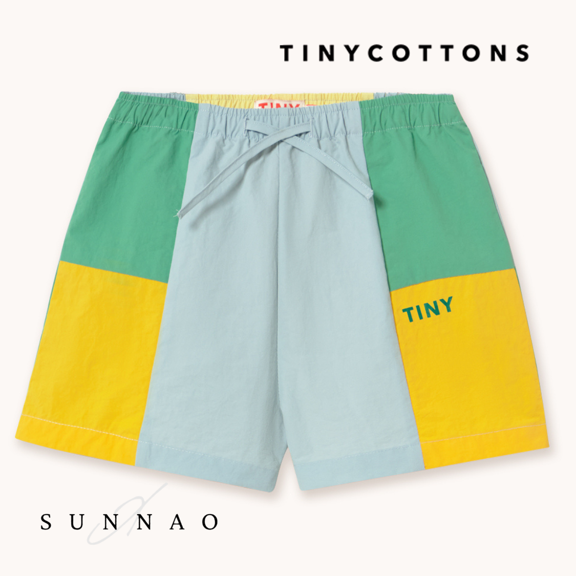 <TINYCOTTONS> Color Block Woven Shorts