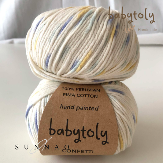 <Babytoly> Organic pima cotton yarns - Confetti DIAMOND（毛糸）