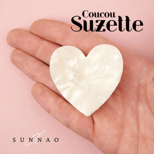 <COUCOU SUZETTE> White Heart Hair Claw