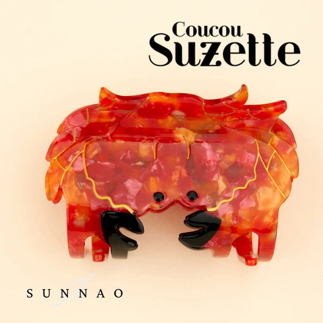 Coucou Suzette White Heart Mini Hair Claw