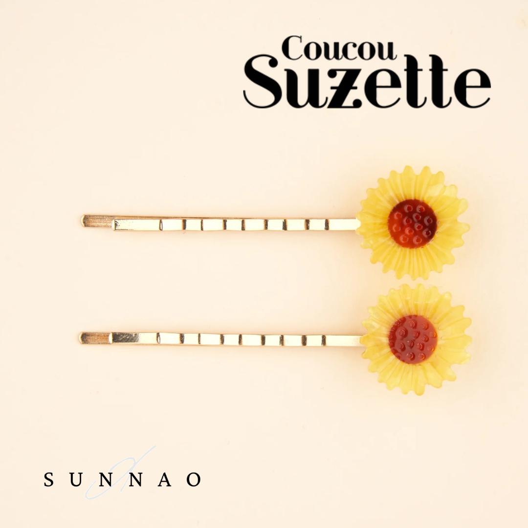 <COUCOU SUZETTE> Sunflowers Bobby Pins
