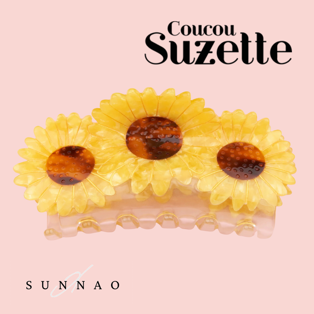 <COUCOU SUZETTE> Sunflower Trio Hair Claw