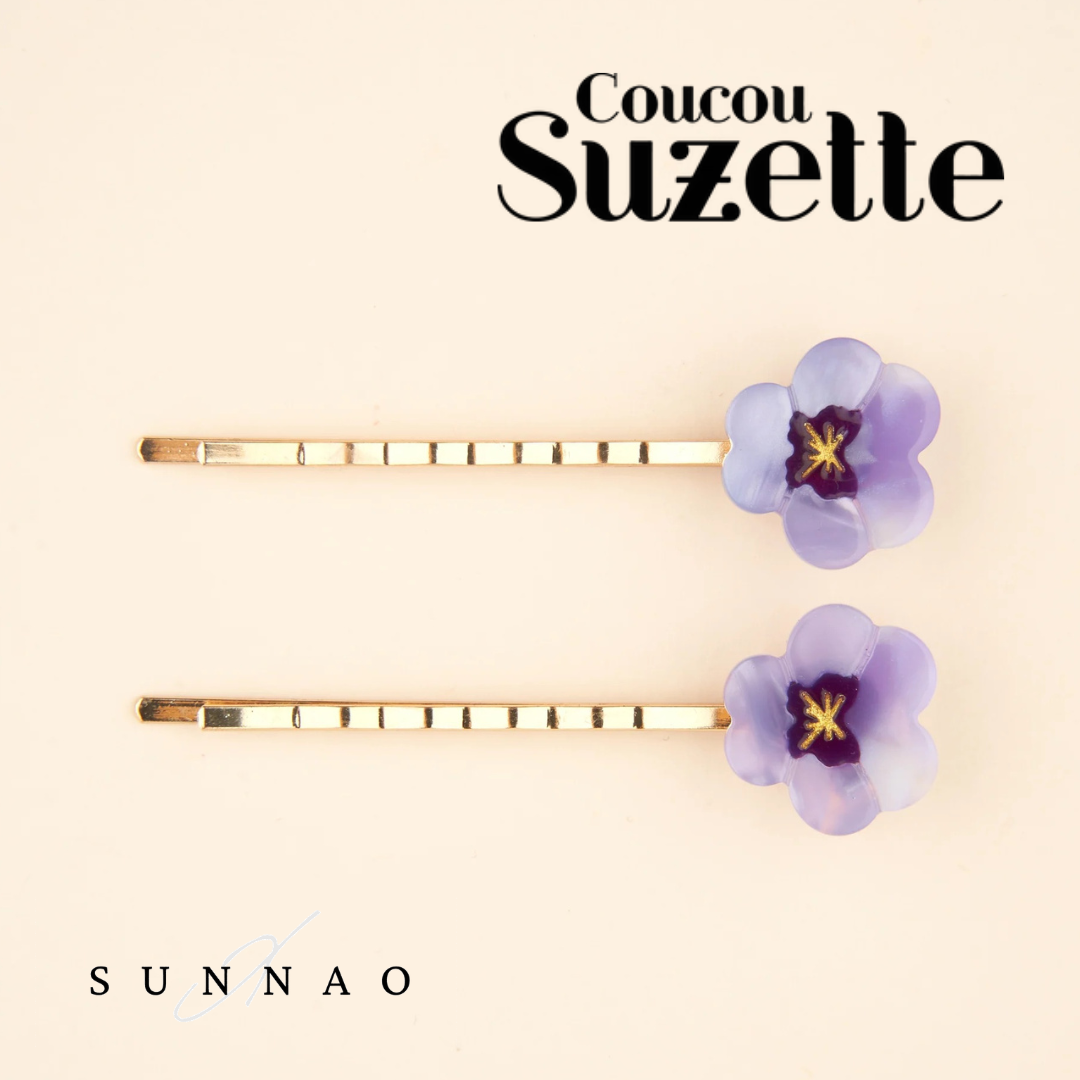 <COUCOU SUZETTE> Pansies Bobby Pins