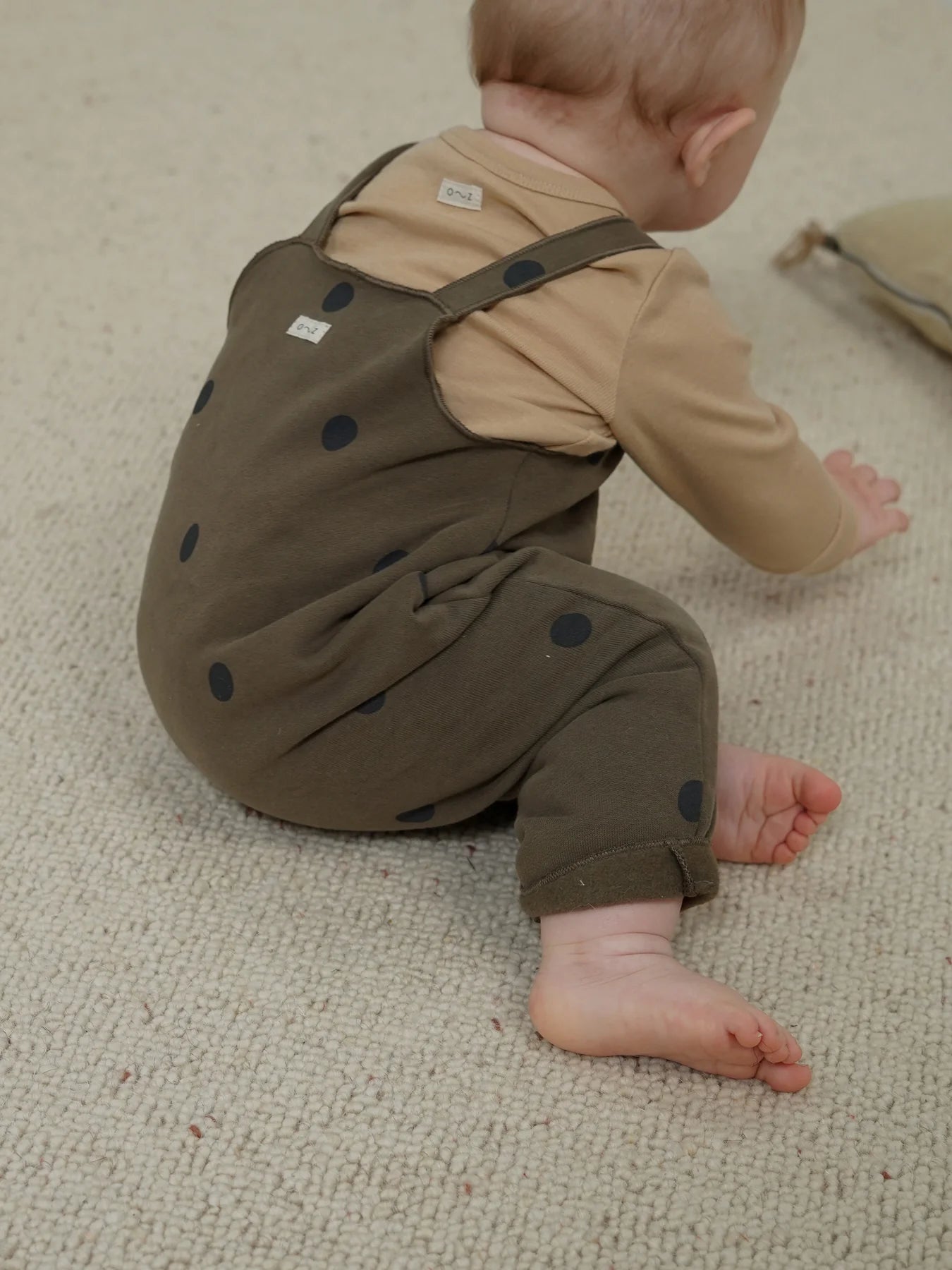 <Organic zoo>Olive Dots Salopette（0M-12M）