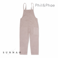 Gallery viewerに画像を読み込む, <Phil&Phae>Twill loose dungarees - dust（2-6Y）
