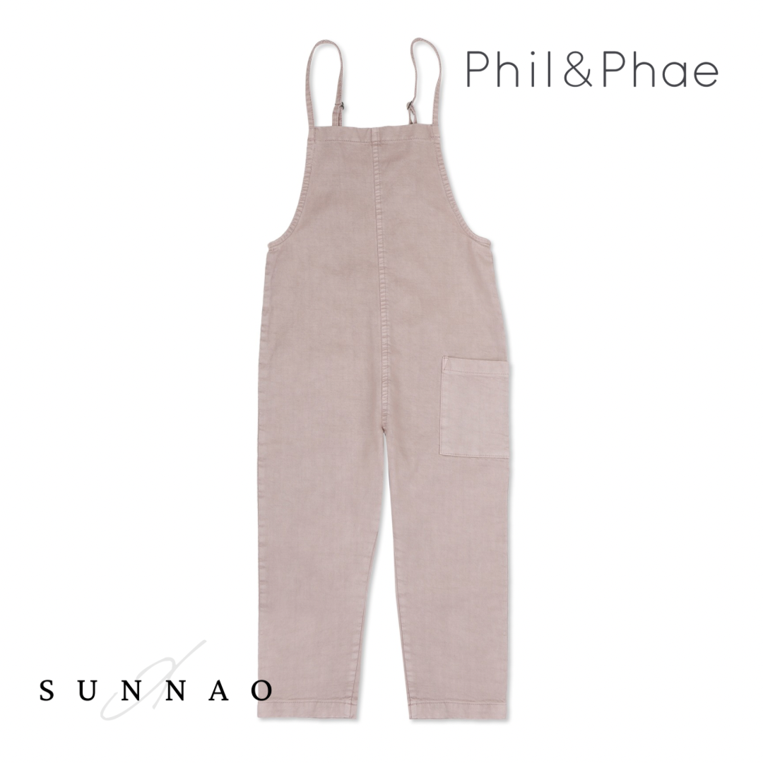 <Phil&Phae>Twill loose dungarees - dust（2-6Y）