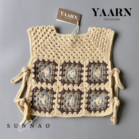 <YAARN>Woolen Vest ROWAN - GSQ Neutral（1-6Y）