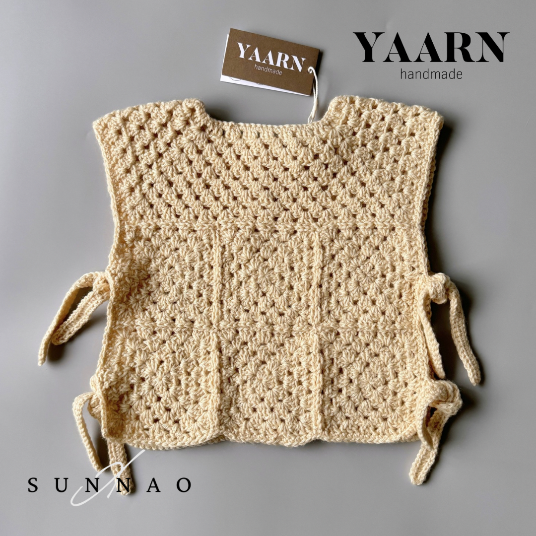 <YAARN>Woolen Vest ROWAN - Vanilla（1-6Y）