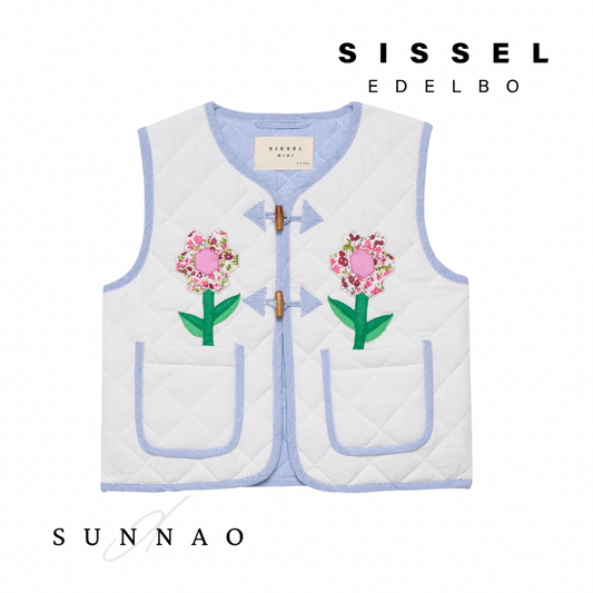 <SISSEL MINI>NGEBORG MINI LEFTOVER QUILTED VEST（1-6Y）