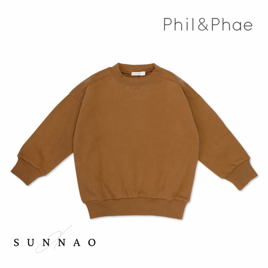 <Phil&Phae>Chunky sweater - sepia brown（18M-8Y）