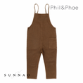 Gallery viewerに画像を読み込む, <Phil&Phae>Twill loose dungarees - Sepia brown（2-6Y）
