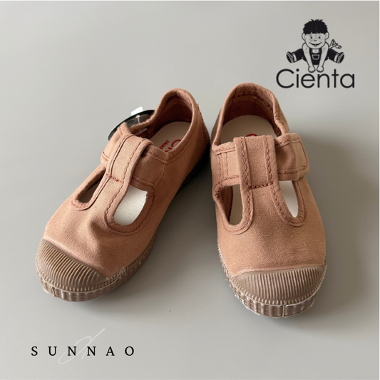 <Cienta>T strap shoes brown sole - Trufa A77997