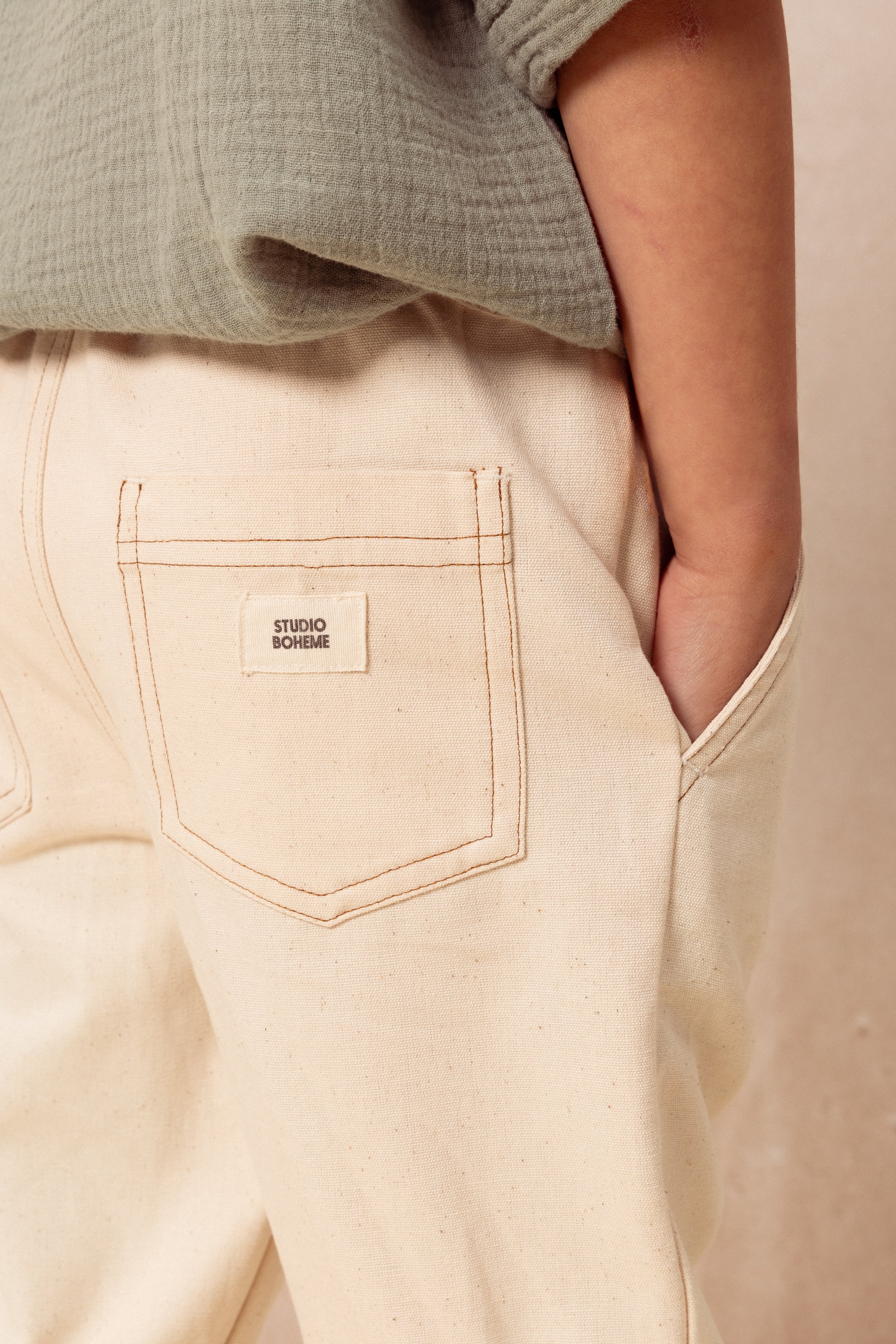 【予約／送料無料】<STUDIO BOHEME PARIS> PANTS SERGE - OFF WHITE（24M-8Y）