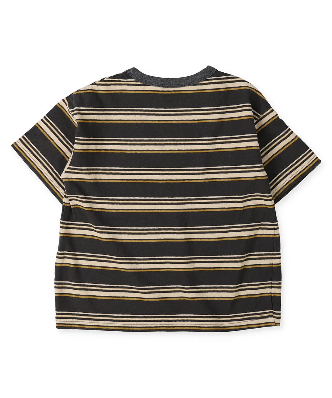 <FITH> Random Striped Big Tee - Charcoal Gray