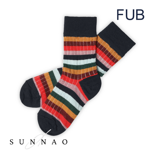 <FUB> Classic Stripes Socks - DARK NAVY/MULT STRIPE DNS