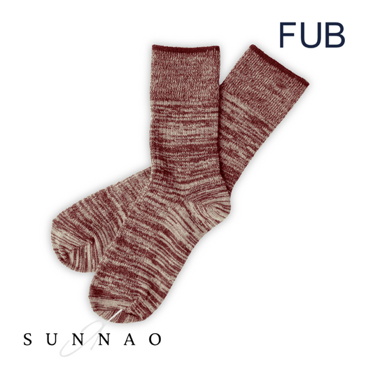 <FUB> Melange Socks - CRANBERRY/ECRU CBE