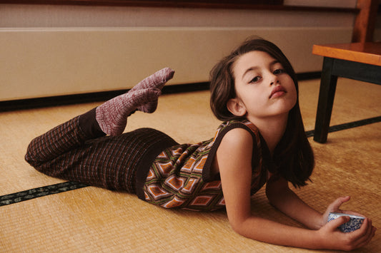 <FUB> Melange Socks - CRANBERRY/ECRU CBE