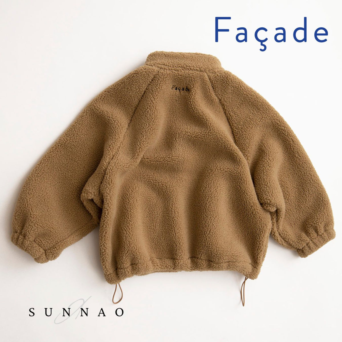 <façade> Teddy zip sweater - Camel