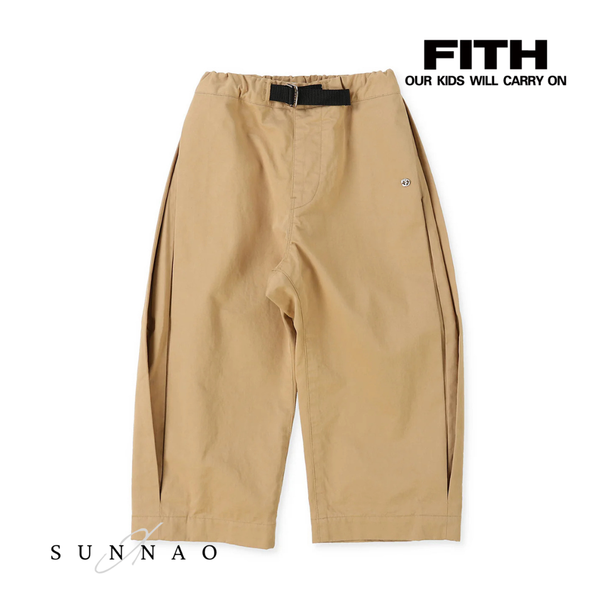 <FITH> Cotton Twill Side Tuck Pants - Beige