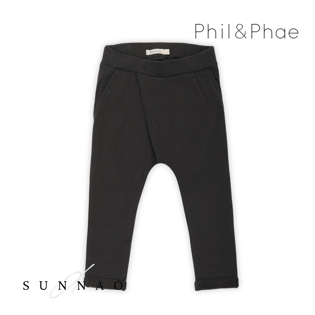 <Phil&Phae> Fold-over chino - Graphite