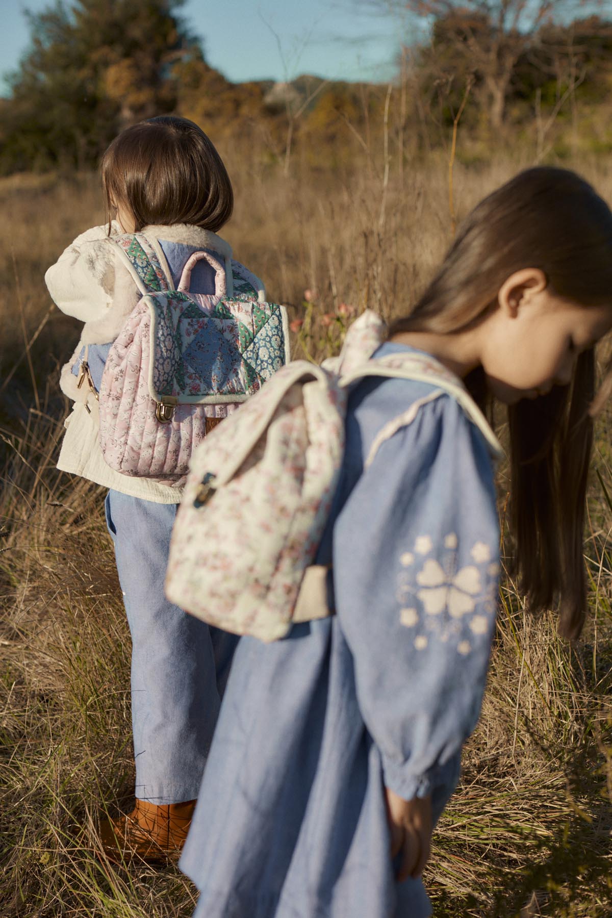 <Louise Misha> SCHOOL BAG TIYA - NAVY SNOWFALL PATCH　