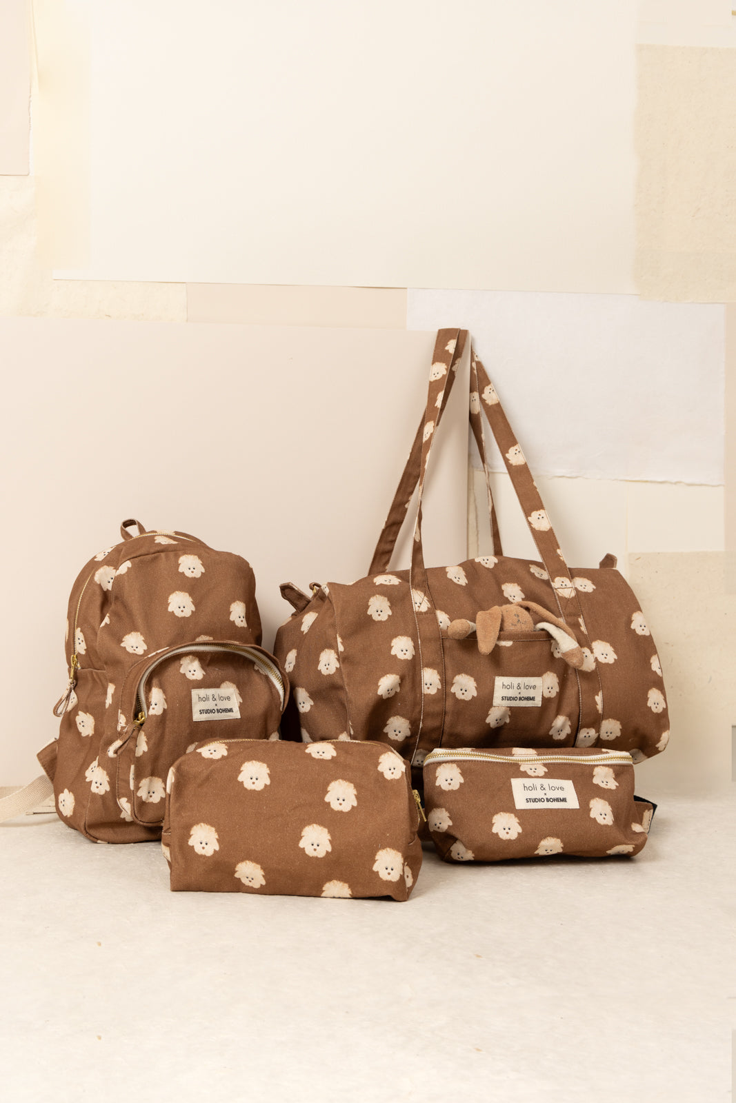 <STUDIO BOHEME PARIS> KIDS BAG - MOCHA / DOG