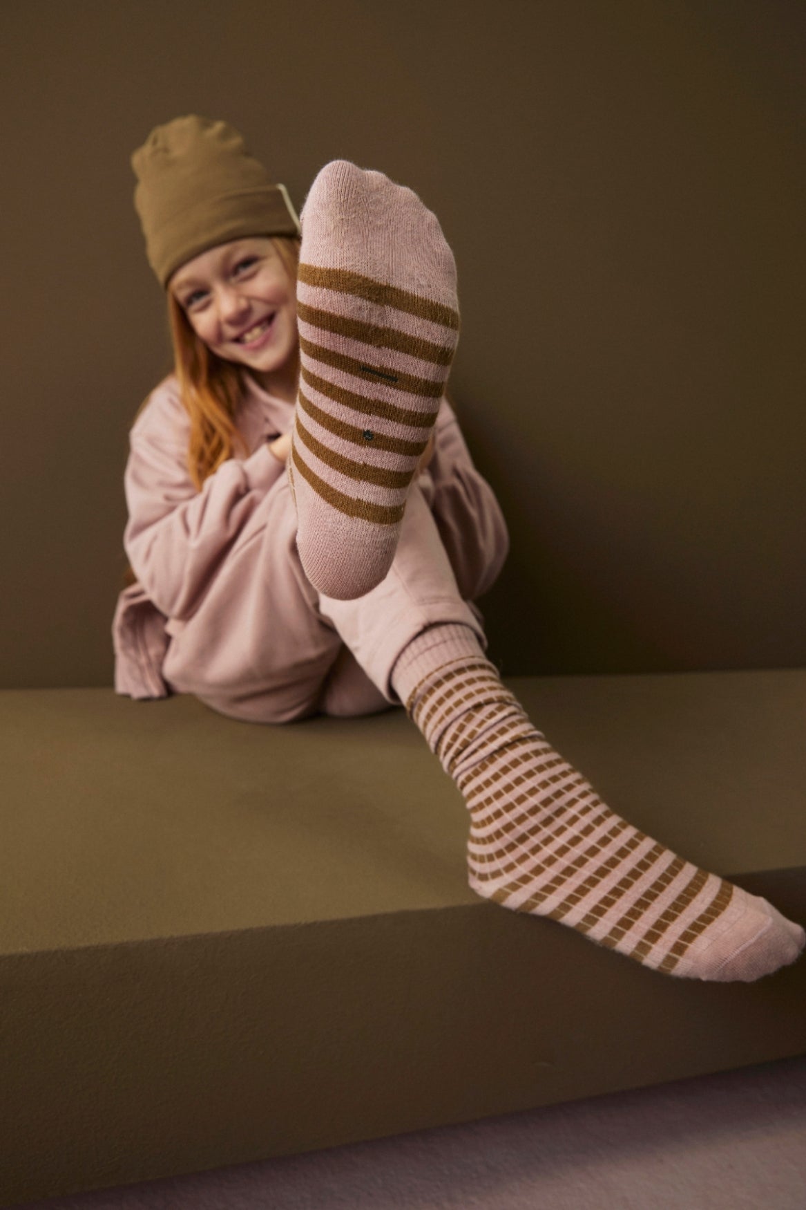 <GRAY LABEL> Long Ribbed Sock - Berry - Woody