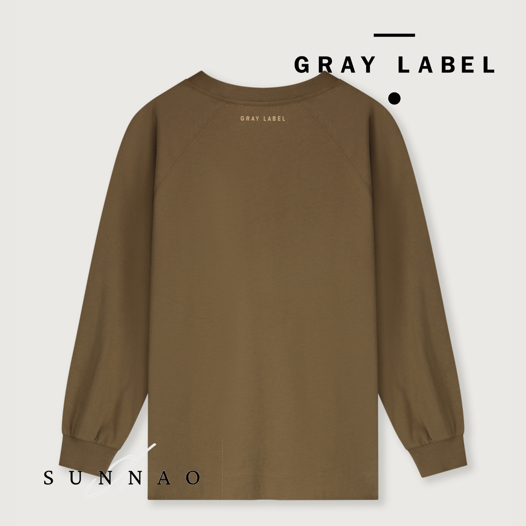 GRAY LABEL Oversized L/S Tee - BLUE GRAY (1-8Y)