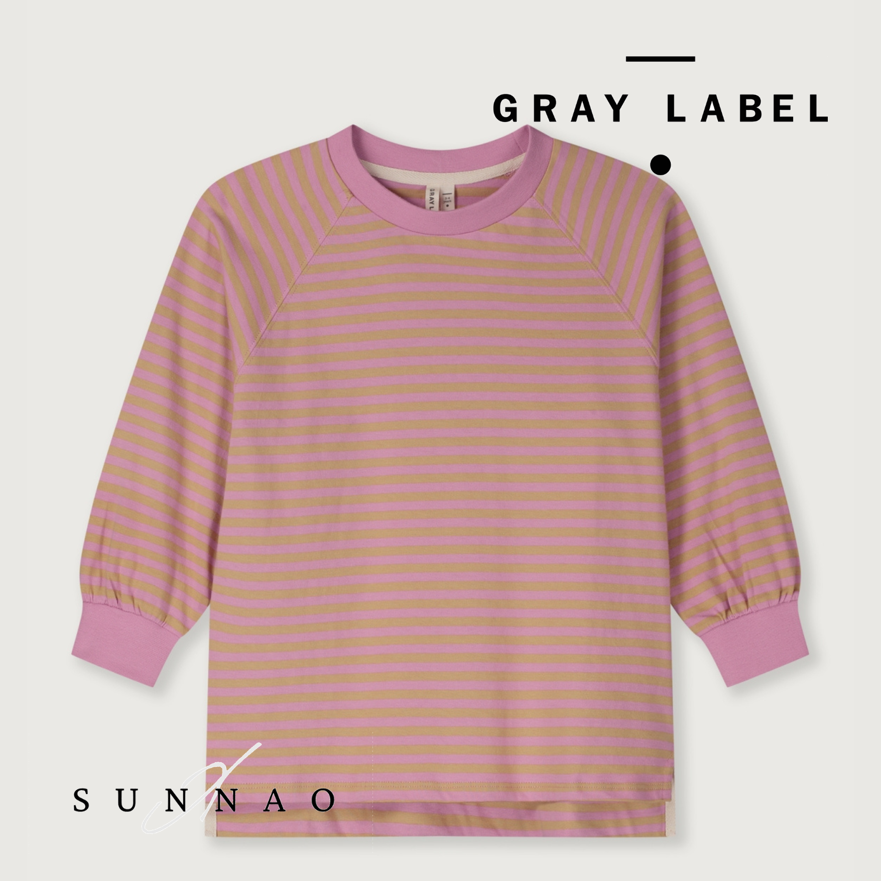 GRAY LABEL Oversized L/S Tee - BLUE GRAY (1-8Y)
