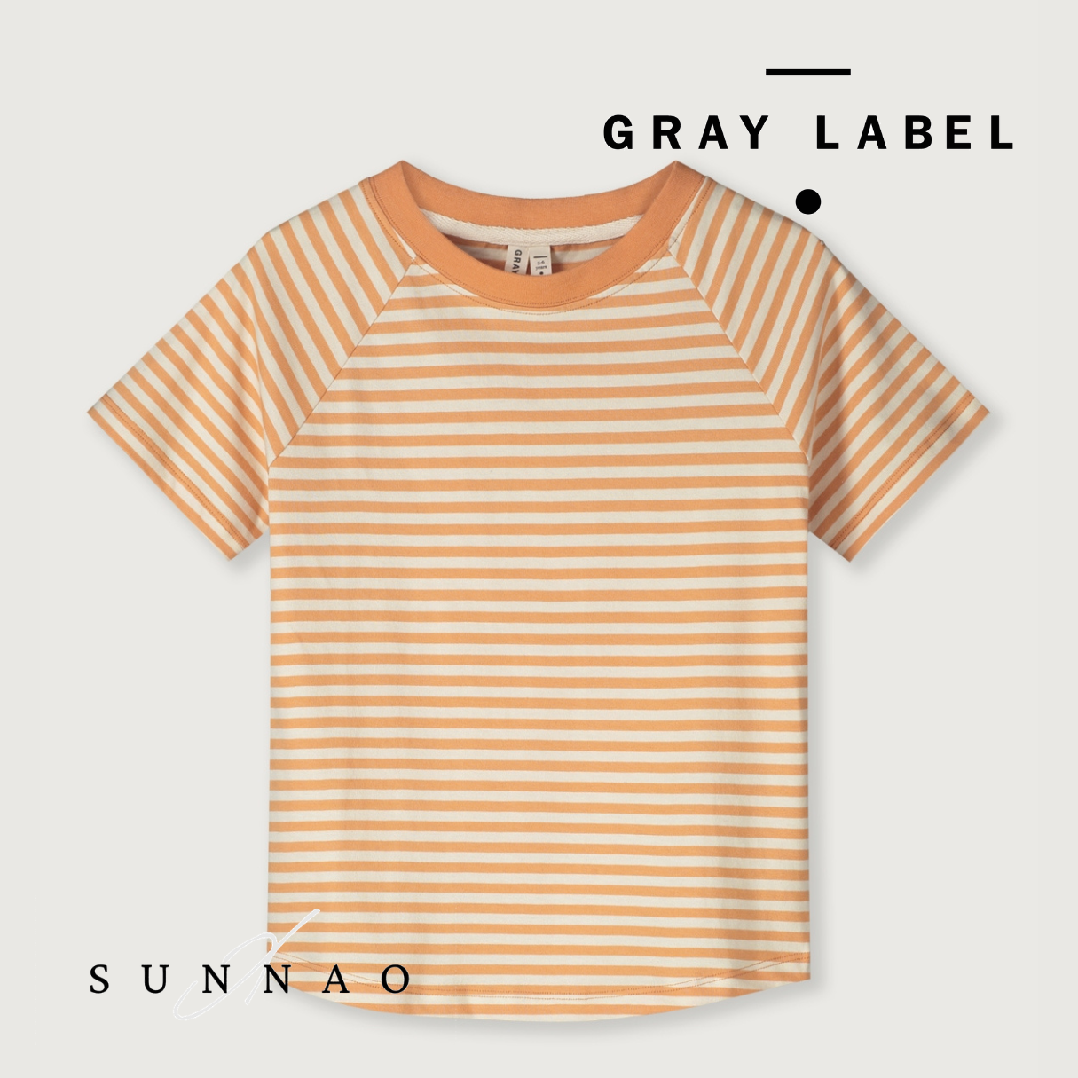 <GRAY LABEL> Crewneck Tee - Melon - Cream　