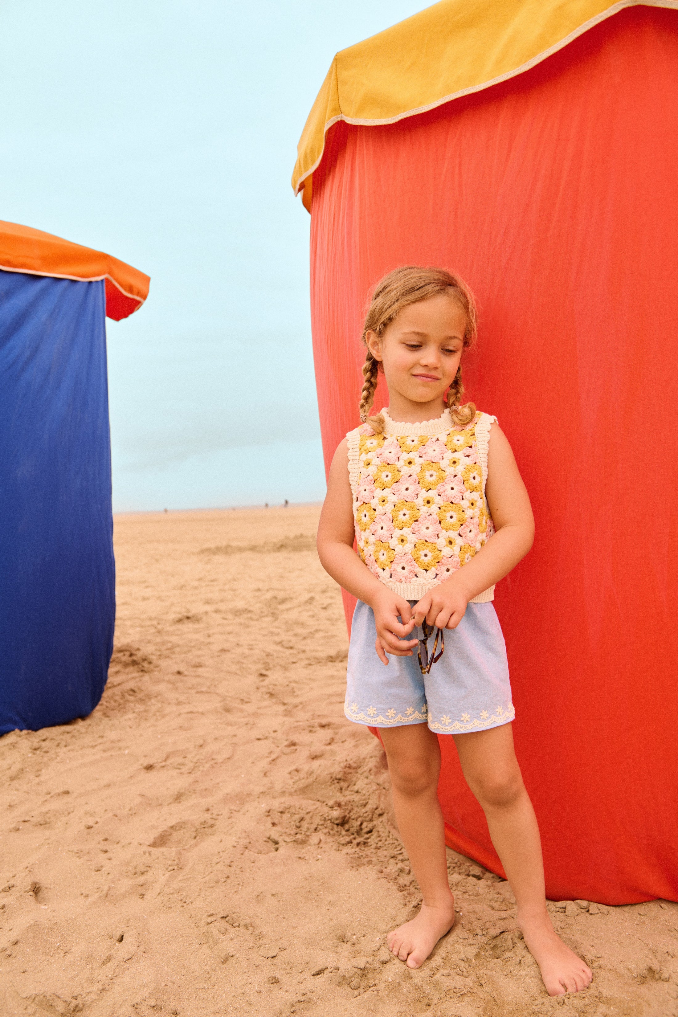 <Louise Misha> SHORTS VALLY - OXFORD BLUE