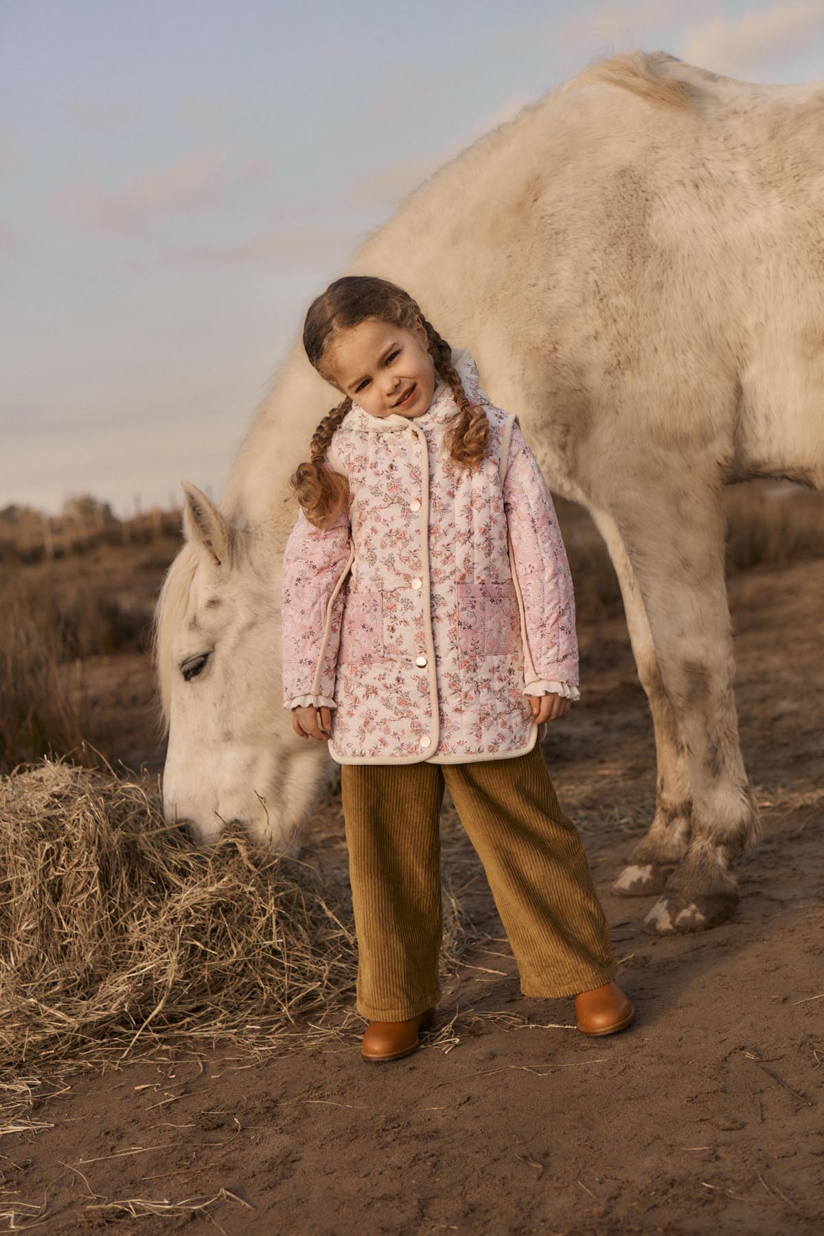 <Louise Misha> COAT TENDER - CREAM CARNATION VALE