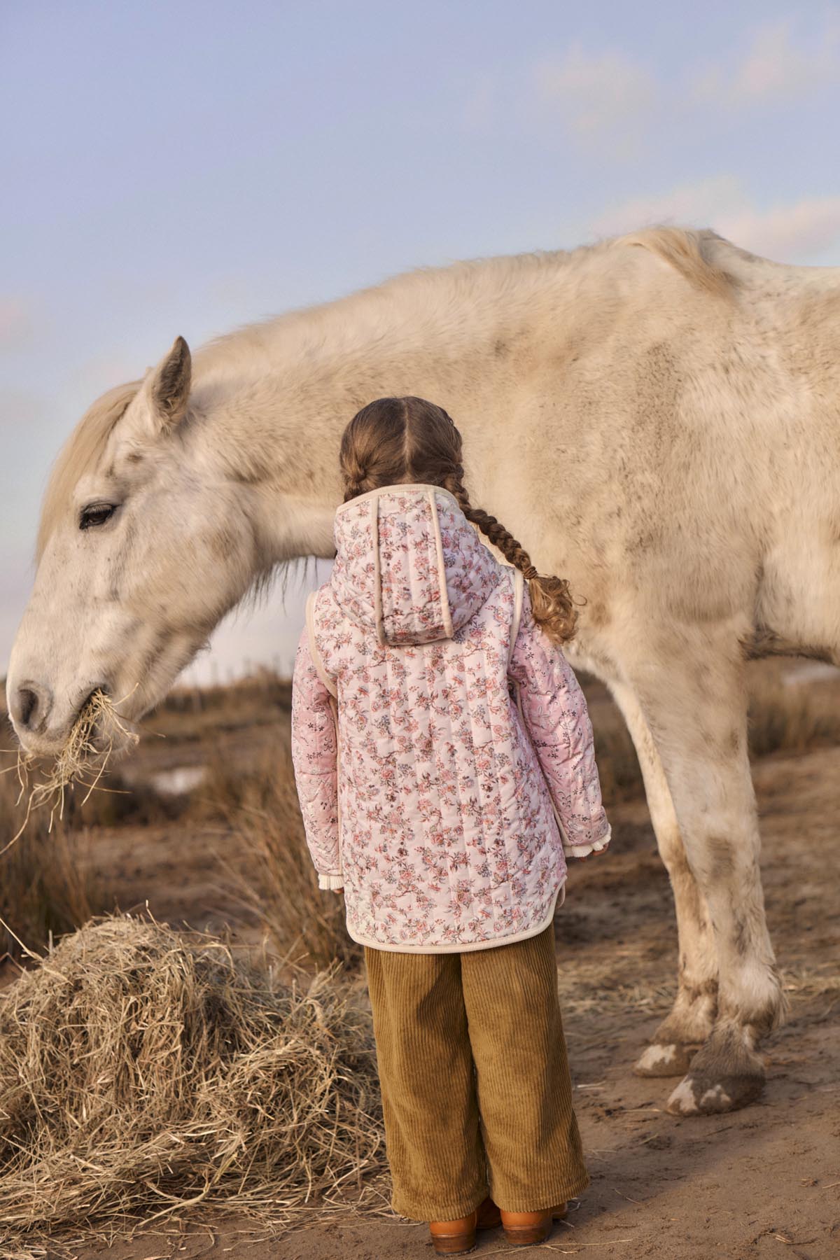 <Louise Misha> COAT TENDER - CREAM CARNATION VALE