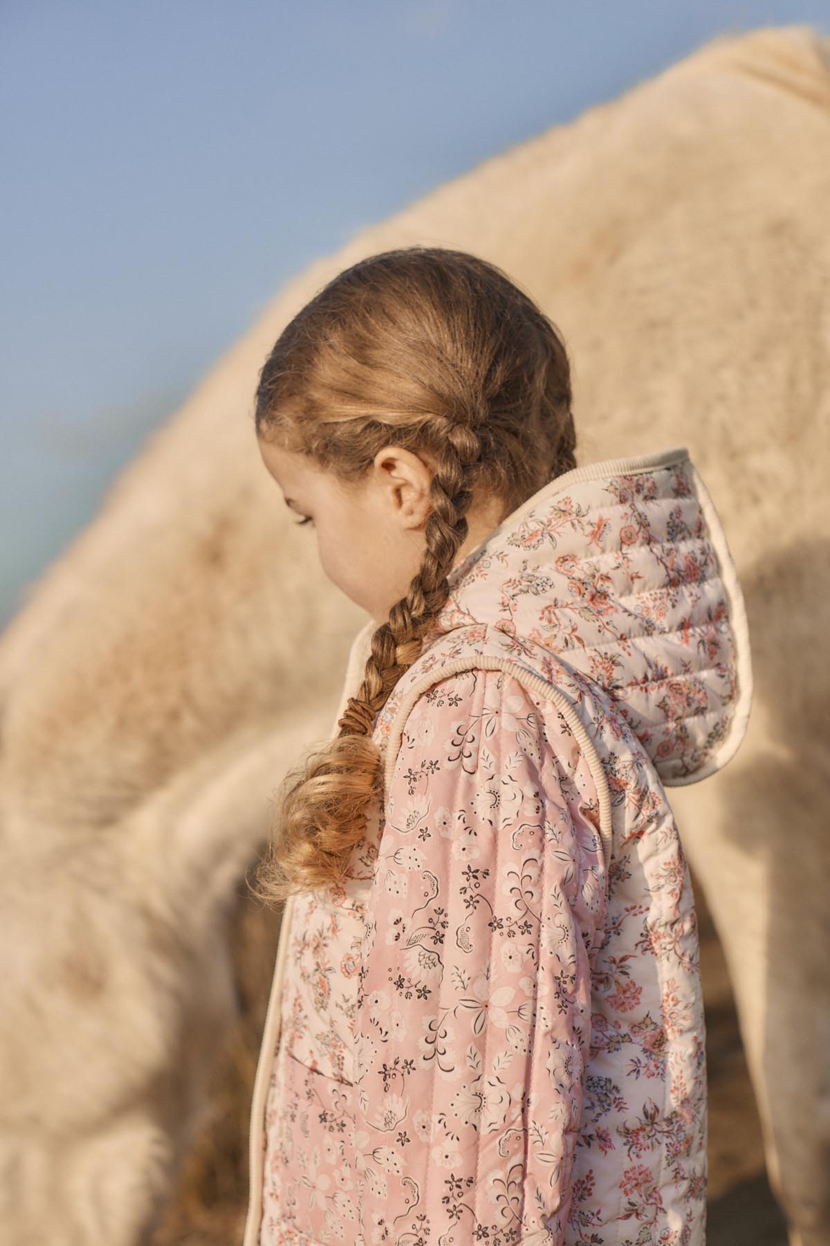 <Louise Misha> COAT TENDER - CREAM CARNATION VALE