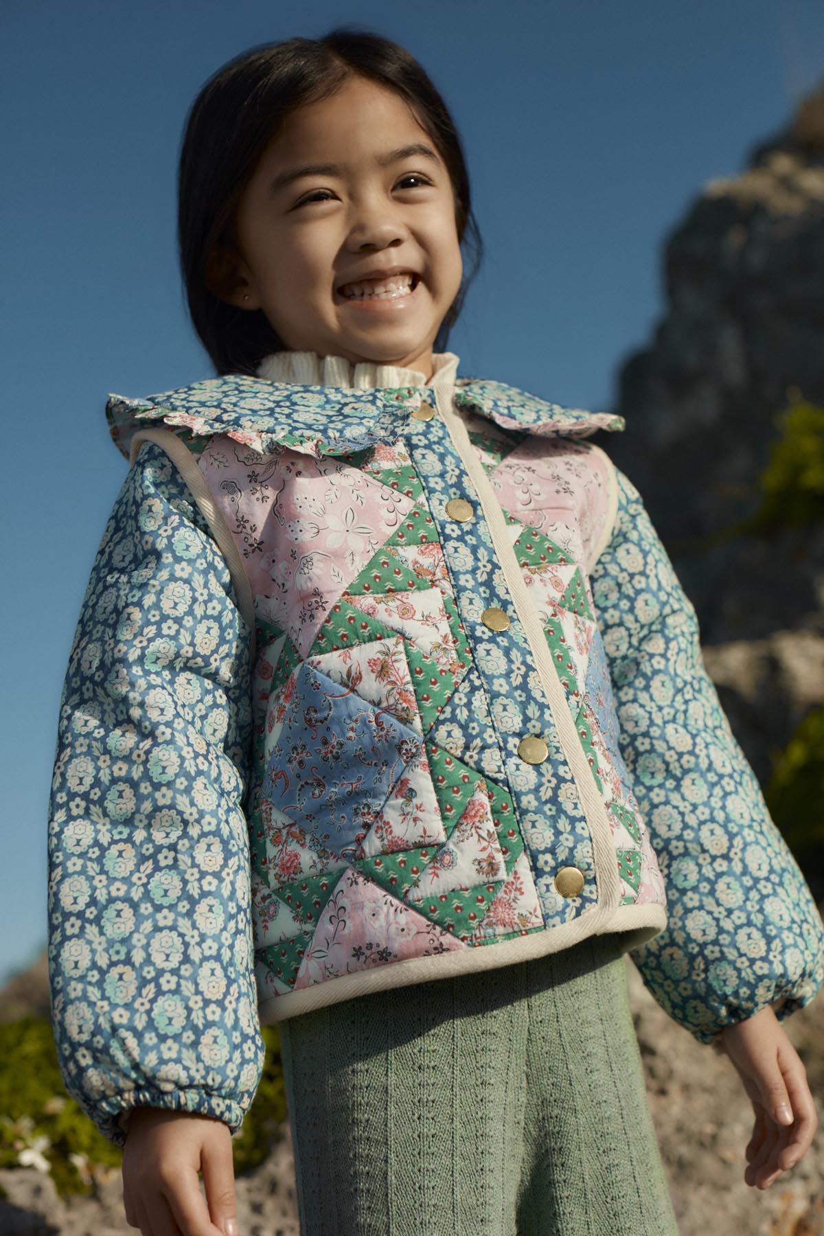 <Louise Misha> JACKET AGARA - NAVY SNOWFALL PATCH