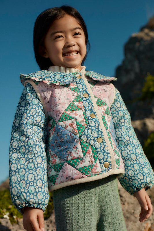 <Louise Misha> JACKET AGARA - NAVY SNOWFALL PATCH