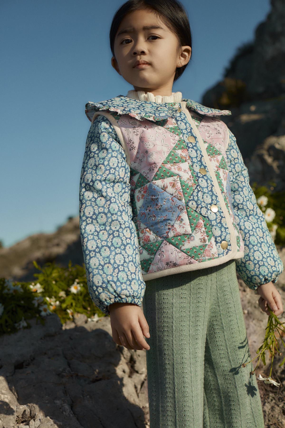 <Louise Misha> JACKET AGARA - NAVY SNOWFALL PATCH