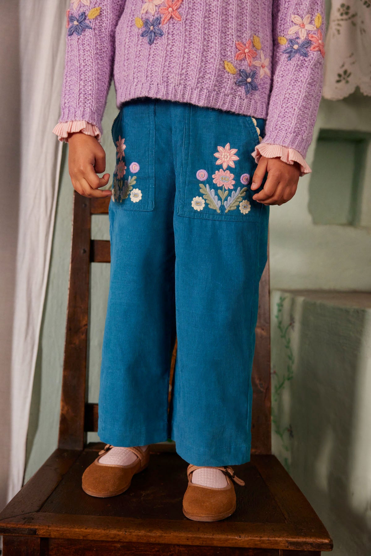 <Louise Misha> PANTS FLORALIA - BLUE