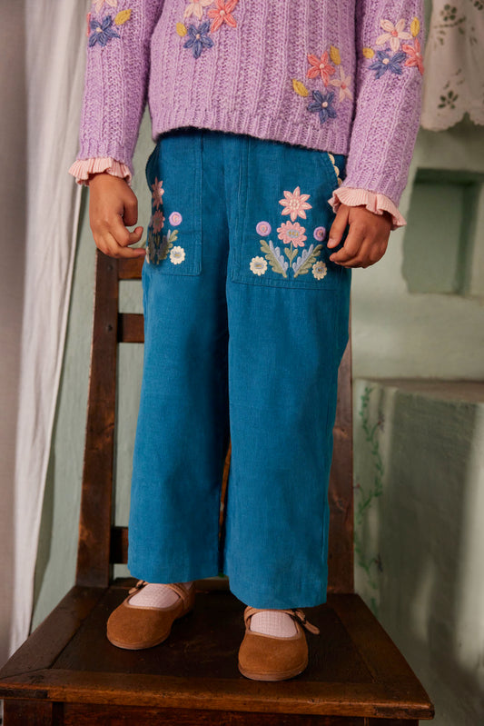 <Louise Misha> PANTS FLORALIA - BLUE