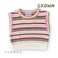 Gallery viewerに画像を読み込む, <GROWN> Sunshine Stripe Knit Top
