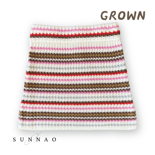 <GROWN> Sunshine Stripe Knit Skirt