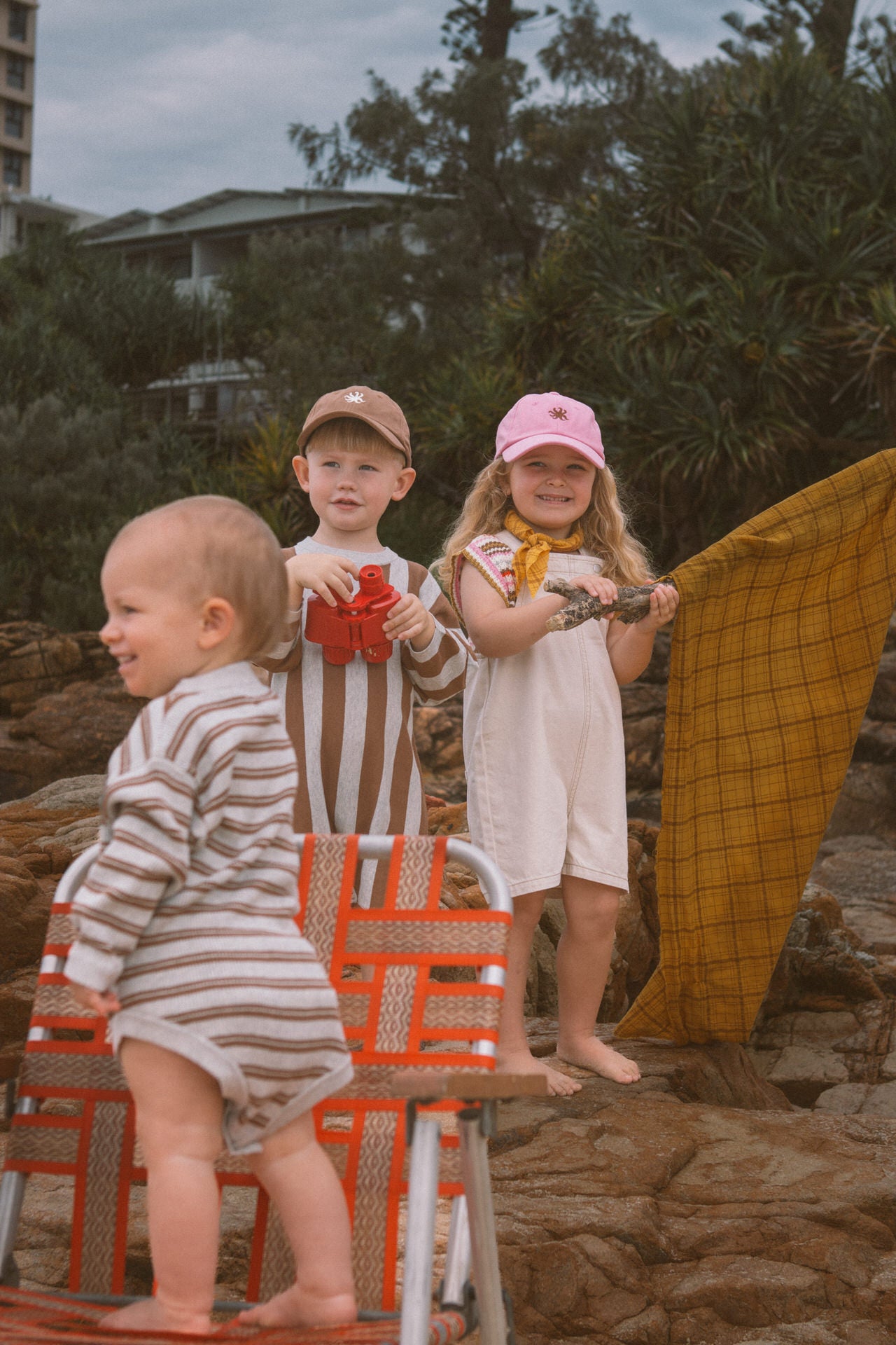 <GROWN> Everyday Twill Short Overalls - Milk