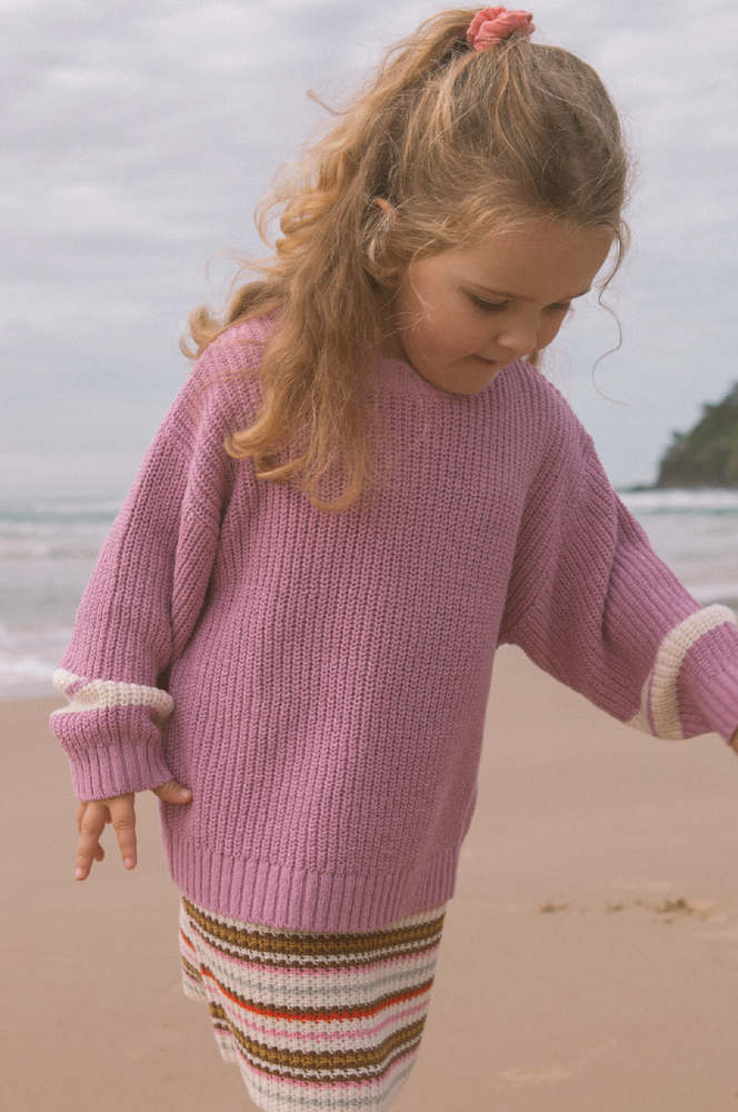 <GROWN> Sunshine Stripe Knit Skirt