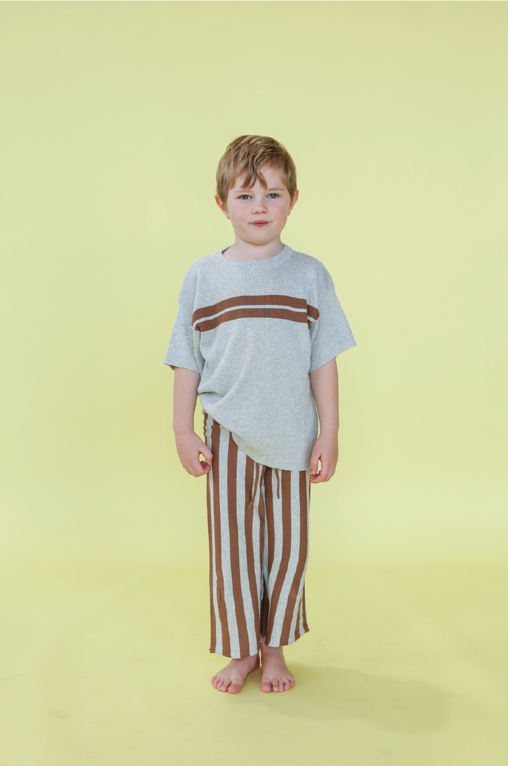 <GROWN> Striped Knit Pant