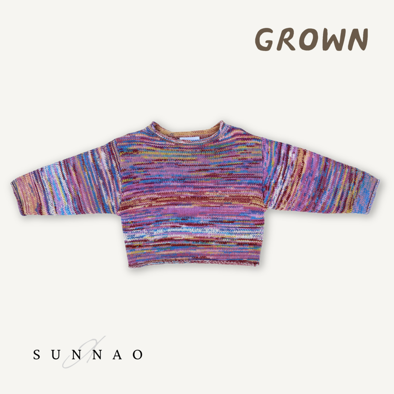 <GROWN> Knitted Pull Over - Rainbow