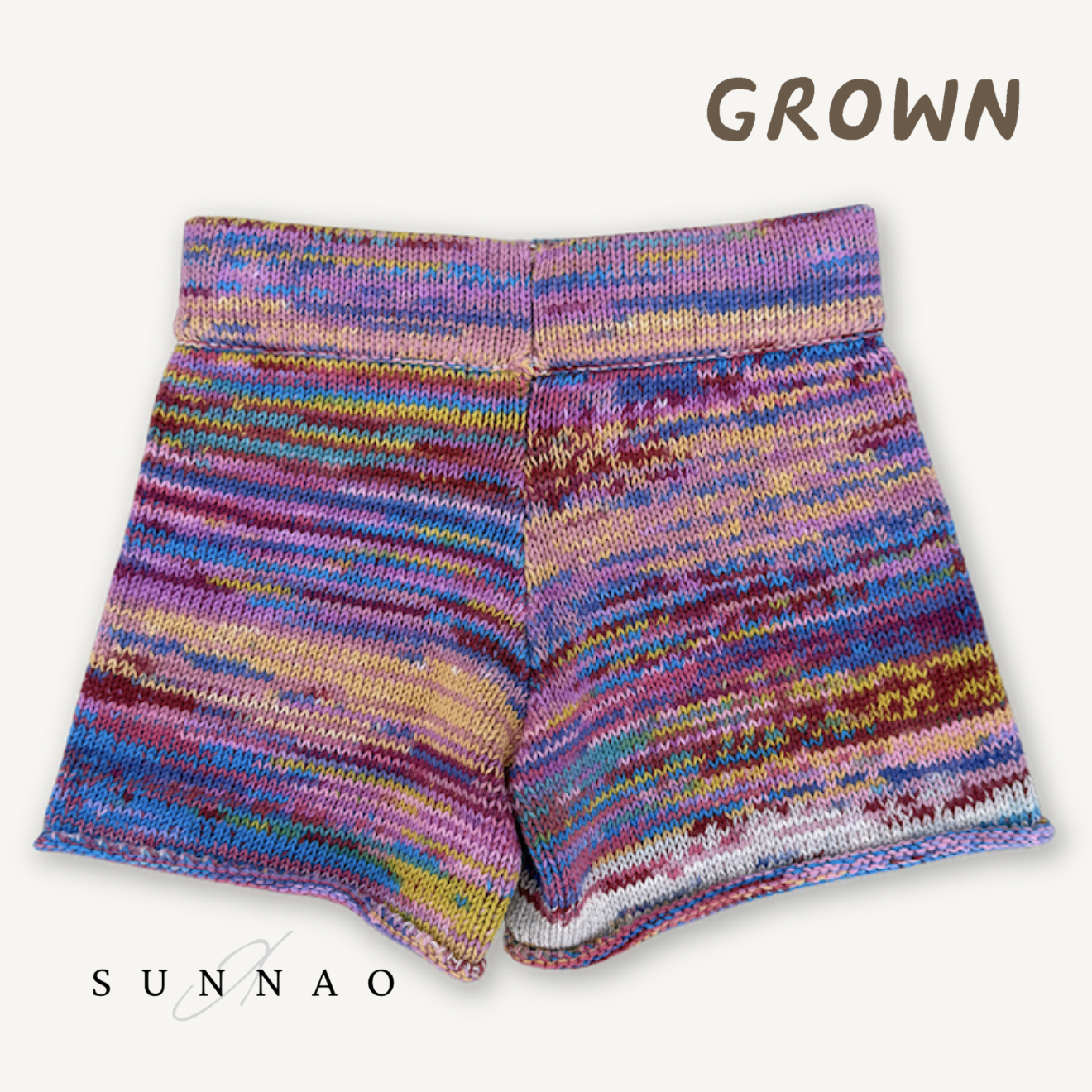 <GROWN> Knitted Shorts - Rainbow