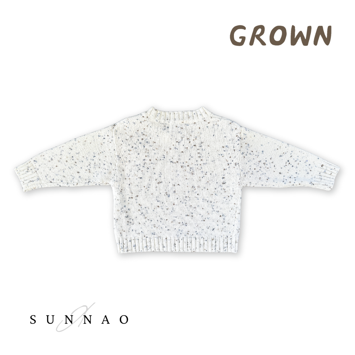 <GROWN> Organic Funfetti Knit Pull Over - Surf