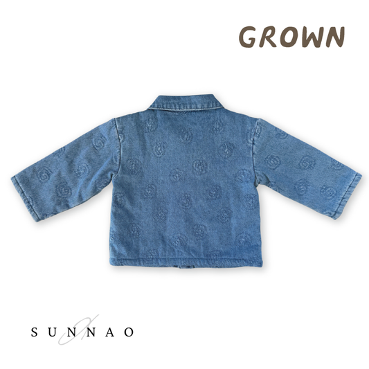 <GROWN> Quilted Swirl Denim Jacket　